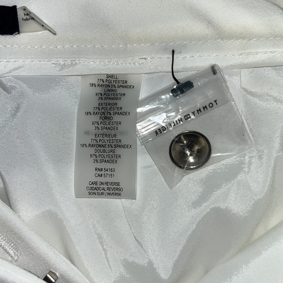 Tommy Hilfiger Ivory Fairfield Trousers Relaxed Fit Size 2 NWT - Picture 13 of 16